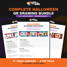 Load image into Gallery viewer, Complete Halloween QR Drawing Bundle: All Three Artist Levels (Digital Download PDFs)