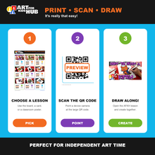 Load image into Gallery viewer, Halloween QR Drawing Choice Board – Advanced Artists (Digital Download PDF)