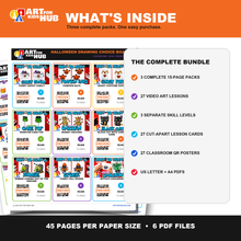 Load image into Gallery viewer, Complete Halloween QR Drawing Bundle: All Three Artist Levels (Digital Download PDFs)
