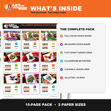 Load image into Gallery viewer, Halloween QR Drawing Choice Board – Advanced Artists (Digital Download PDF)
