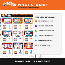 Load image into Gallery viewer, Halloween QR Drawing Choice Board – Little Artists (Digital Download PDF)
