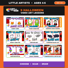 Load image into Gallery viewer, Complete Halloween QR Drawing Bundle: All Three Artist Levels (Digital Download PDFs)
