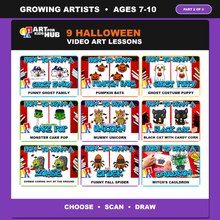 Load image into Gallery viewer, Complete Halloween QR Drawing Bundle: All Three Artist Levels (Digital Download PDFs)
