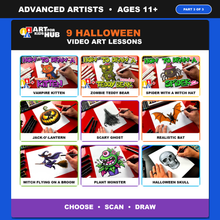 Load image into Gallery viewer, Complete Halloween QR Drawing Bundle: All Three Artist Levels (Digital Download PDFs)
