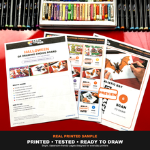 Load image into Gallery viewer, Halloween QR Drawing Choice Board – Advanced Artists (Digital Download PDF)
