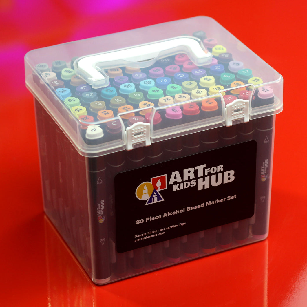 Art For Kids Hub 80 piece alcohol based markers now available in