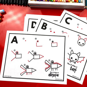 Drawing Point Abc How To Draw ABC (Digital Download PDF) – Art For Kids Hub