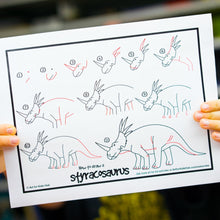 Load image into Gallery viewer, How To Draw 50 Dinosaurs (Digital Download PDF)
